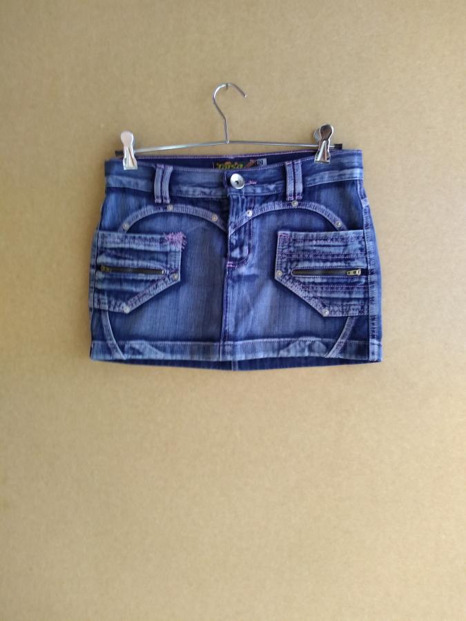 SaF04 - Saia jeans bolso